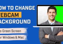 How to insert replacement background on computer camera?