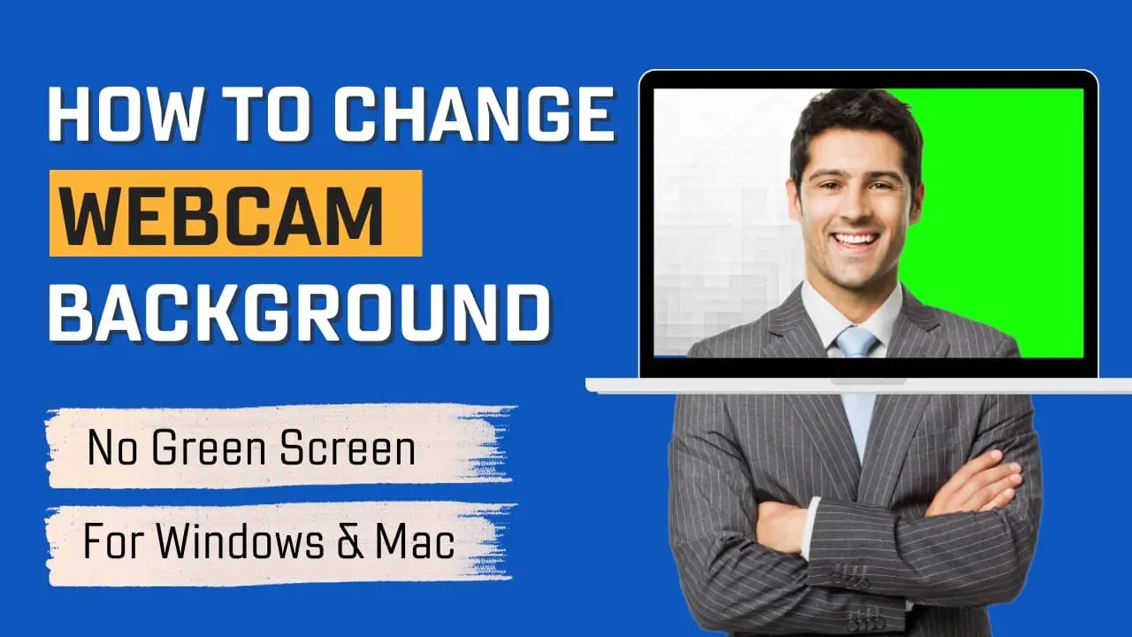 How to insert replacement background on computer camera?