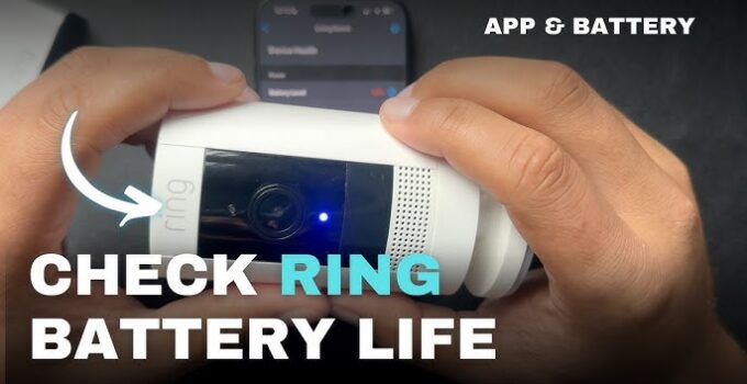 How to check the battery on your ring camera?